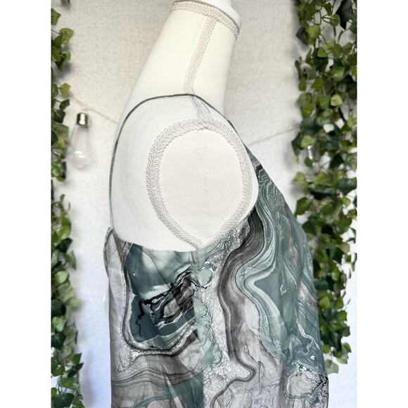 NWT Maison de Papillon Silk Eva Habotai Marble Camisole Top Medium - Picture 10 of 12